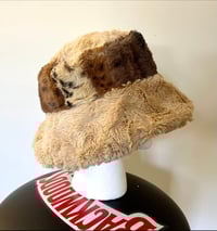 Image 1 of Satin lined Cheetah Faux Fur Bucket Hat