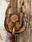 Gorgeous 60’s Hand tooled Satchel Purse 