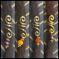 Image 6 of Spiral dread beads with glass bead charm