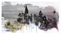 Witchcraft and Wizardry 15x24  Signed Hogwarts Art Print