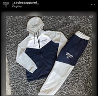 Image 1 of SayLess Tech Suit (Navy Blue/Gray)