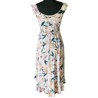 Image 5 of Light Pink Floral Smocked Midi Sun Dress Size L