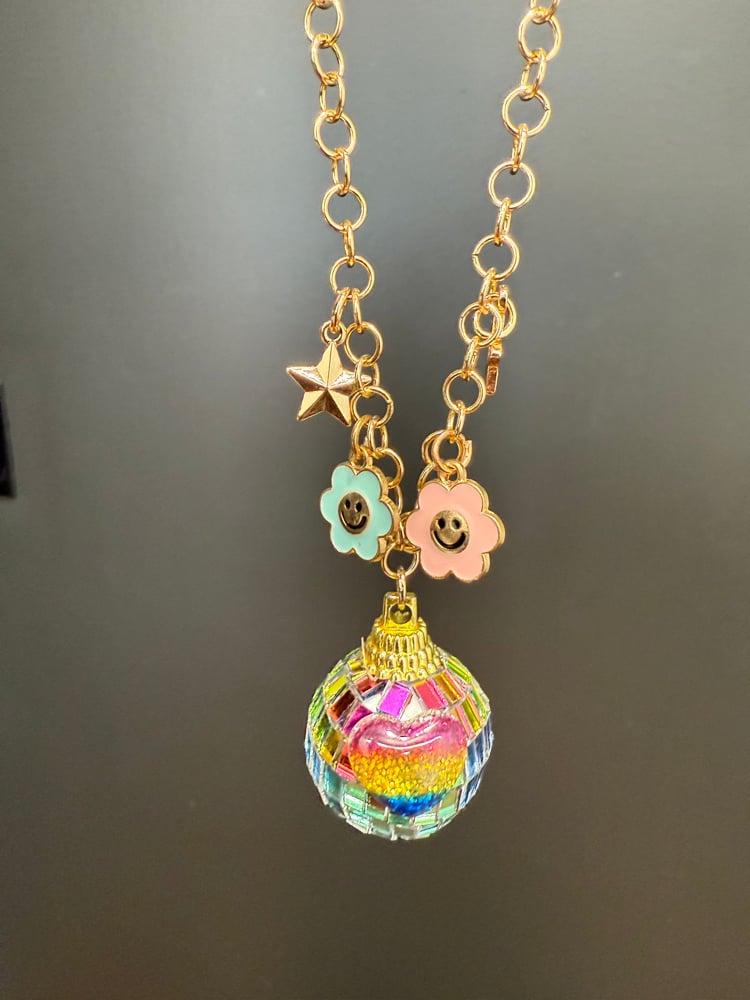 Image of Disco ball car charm 