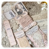Image 4 of Vintage french lace sewing notions pouch.