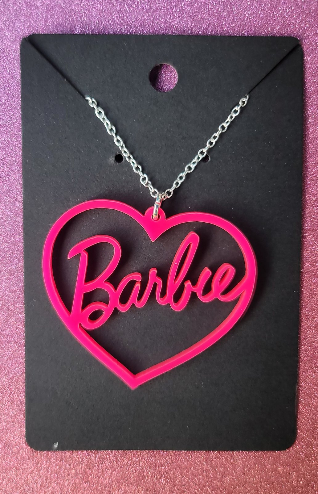 Barbie on sale logo necklace