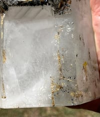 Image 9 of Large Included Quartz Point With Golden Rutile | Madagascar #2700 