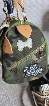 Image 6 of Size 9 White & Camo Fierce & Fab Crocs, Speedy, Hat