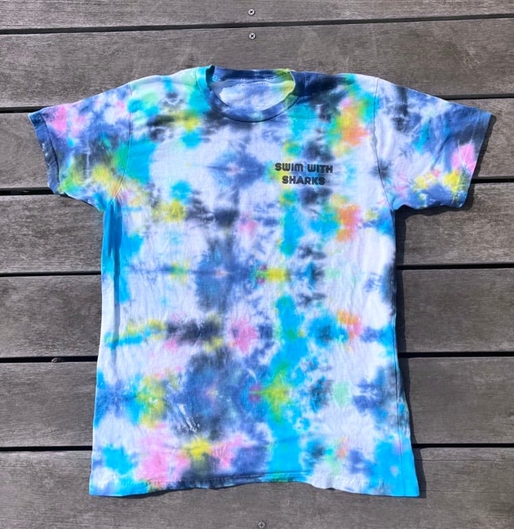 Tie Dye Shark Swim Club Large 1