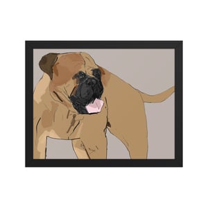 Image of BULL MASTIFF FRAMED ART