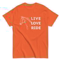 Image 6 of Unisex classic tee, Live Love Ride Western Horse Shirt Unisex Cowgirl Equestrian Graphic Tee