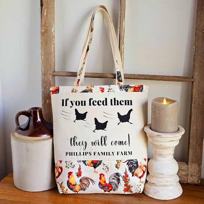 Feed Them Chicken Tote Bag 
