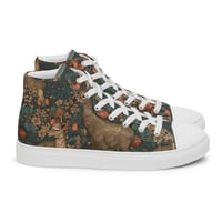 Image 5 of Boho Nature Cottagecore Inspired Deer in The Forest Women’s high top canvas shoes