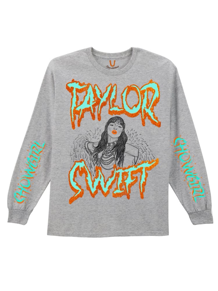 Image of Taylor Swift showgirl graphic long sleeve tee