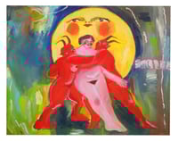 1 Moon 2 Devils Colour Print