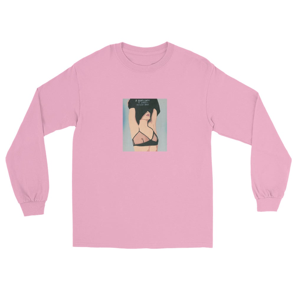 Image of A GENTLEMAN IS SIMPLY A PATIENT WOLF LONG SLEEVE SHIRT