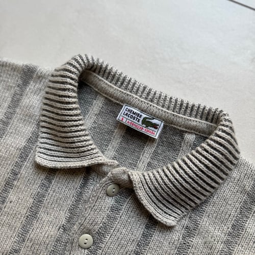 Image of Chemise Lacoste Knitted Polo, Size Medium