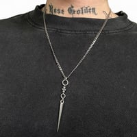 Image 1 of ♡ Mini Chrome Spike Chainmail Pendant Chain ♡