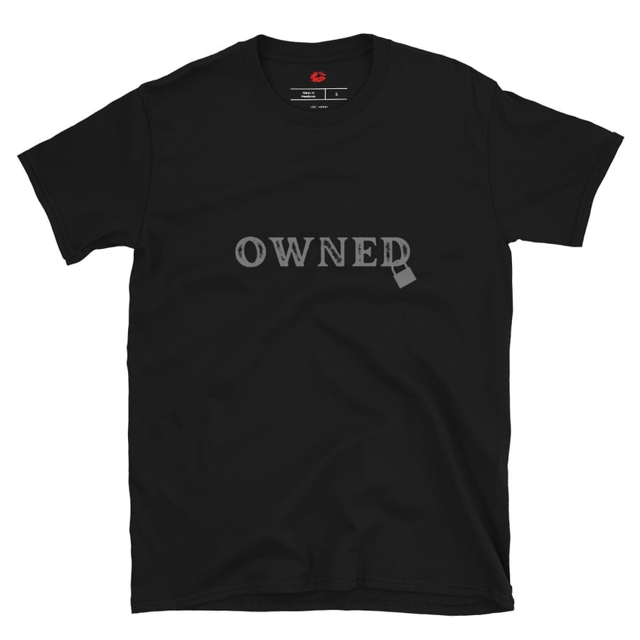 Image of "Owned" Tshirt for couples and submissives.