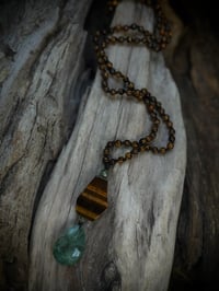 Image 1 of Mala -Tigerseye & Fluorite 