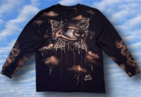 Image 1 of “UNIVERSE IN YOUR EYE” BLEACH PAINTED LONG SLEEVE T-SHIRT XL