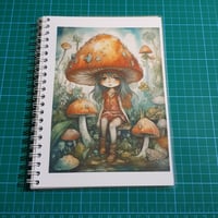 Image 1 of  Mushroom Girl Notebook spiral  