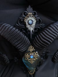 Image 5 of Ram skull with blue labradorite 