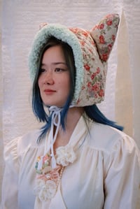 Image 1 of La Modiste: Grandma’s Quilted Couch Cat Hat