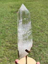 Image 11 of Polished Clear Quartz Crystal Point In Custom Stand #2901