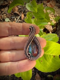 Image 1 of Glitter Aurora Opal Wrapped in Copper 