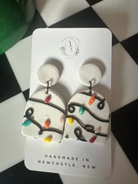 Image 1 of XMAS LIGHTS ARCH STUDS | POLYMER CLAY EARRINGS