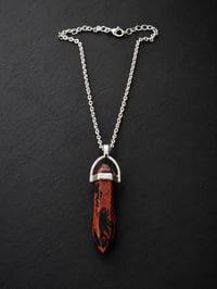 Image 3 of Mahogany Obsidian Point Pendant Necklace