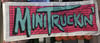 Minitruckin Flag (old school, pink & teal)