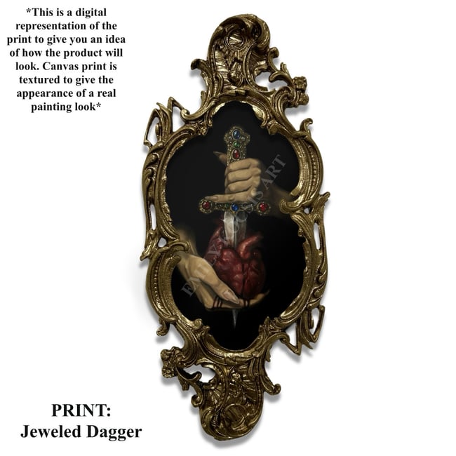 Custom Rustic Ornate Framed Canvas Print (Choose Your Print)