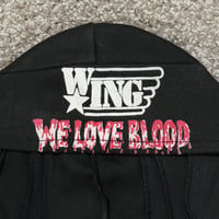 Image 2 of 1990’S W*ING “WE LOVE BLOOD” 🩸🩸🩸 DURAG