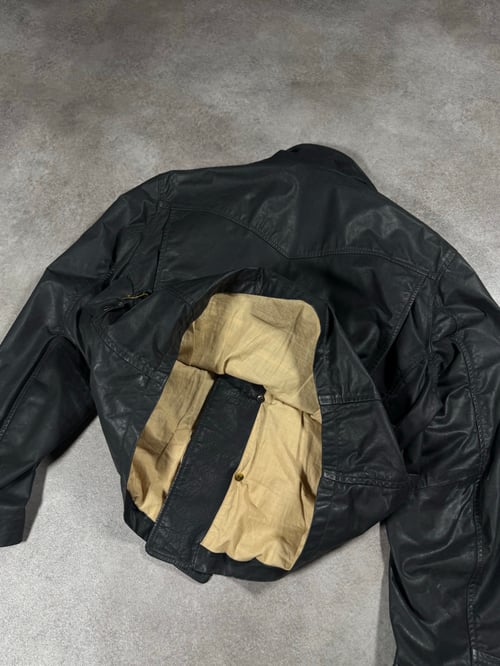 Image of 1990s Armani Jeans Leather Jacket, Size Large