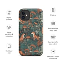 Image 3 of Boho Nature Cottagecore Inspired Fox Among Mushrooms Tough Case for iPhone®