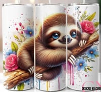 Sloth on tree 20oz tumbler