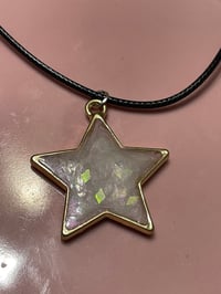 Image 1 of Celestial Glow Necklace – Pearl & Fire Edition