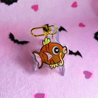 Image 3 of 1.5 Inch Acrylic Key Chain Karp Fish - double sided design 