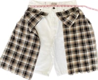 Image 2 of BROWN PLAID SHORTS 