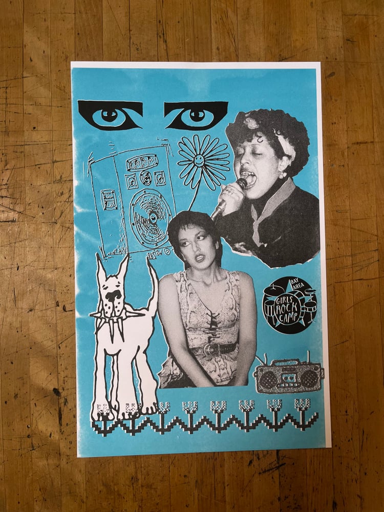 Bay Area girls rock camp fundraiser poster