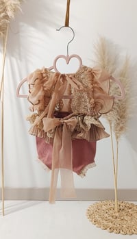 Image 7 of Newborn bodysuit for photoshoots - Naomi - dusty pink & beige