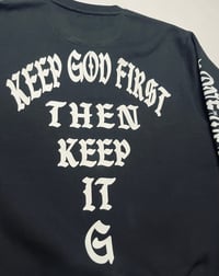 Image 5 of KEEP GOD FIRST- BLK CREWNECK 