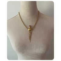 Image 3 of Solid Brass Fringe Vessel Necklace