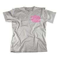 “Retro Truth” T Shirt | Heather Grey/Pink