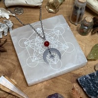 Image 2 of Crystal & Steel Midnight Necklace
