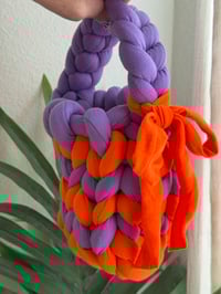 Image 3 of Multicolor Micro Belly Bag- Tangerine & Lavender 
