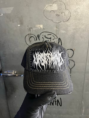 Image of D.I.Y stitched denim snap back hats 