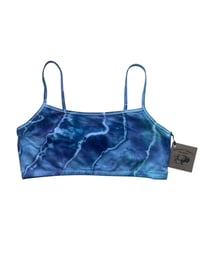 Image 2 of L (38) Bralette in Moody Blues Geode Ice Dye