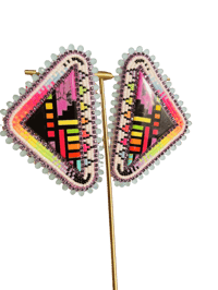 Image 3 of XXL Divine Aura Inlay Earrings 